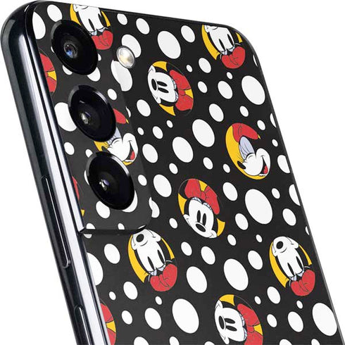 Disney Minnie Mouse Bubbles Face Pattern Galaxy S22 Plus Skin